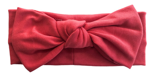 Lemon Loves Lime Girls Bow Headband - True Red