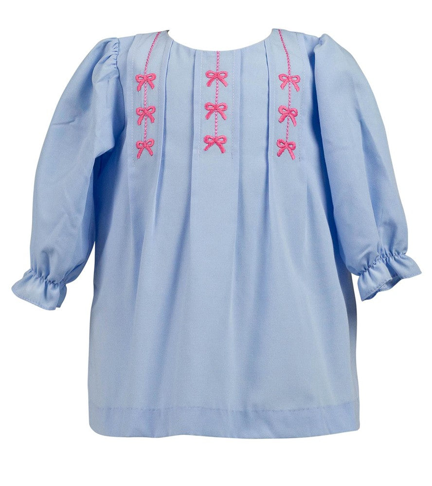 Proper Peony Girls Blue Betty Bow Dress