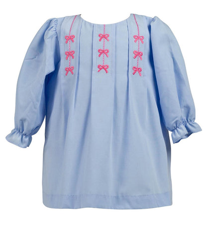 Proper Peony Girls Blue Betty Bow Dress