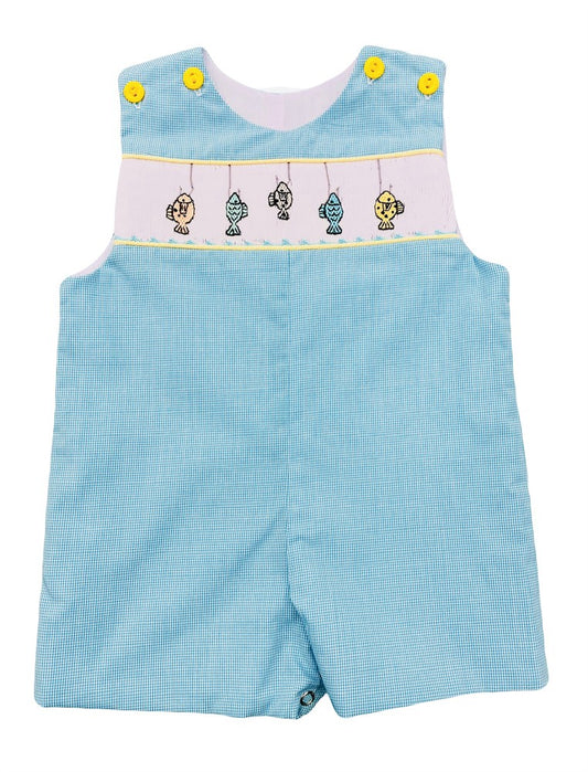 The Best Dressed Child Boys Blue Smocked Fishing Lures Jon Jon