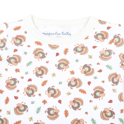 Magnolia Baby Thanksgiving Blessings Ivory Long Pajamas