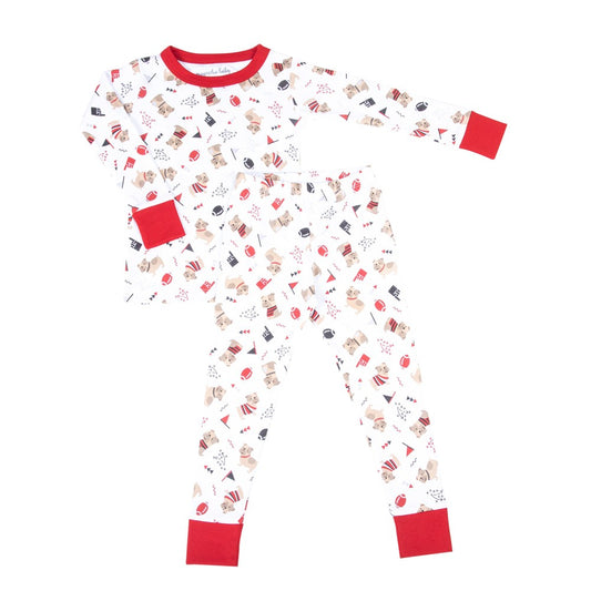 Magnolia Baby UGA Georgia Bulldog Pride Red Long Pajamas