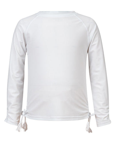 Snapper Rock Girls White Long Sleeved Rash Guard Top