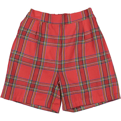 Sal & Pimenta Boys Shorts - Red Holiday Trocadero Plaid