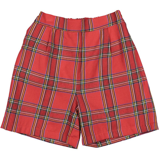 Sal & Pimenta Boys Shorts - Red Holiday Trocadero Plaid