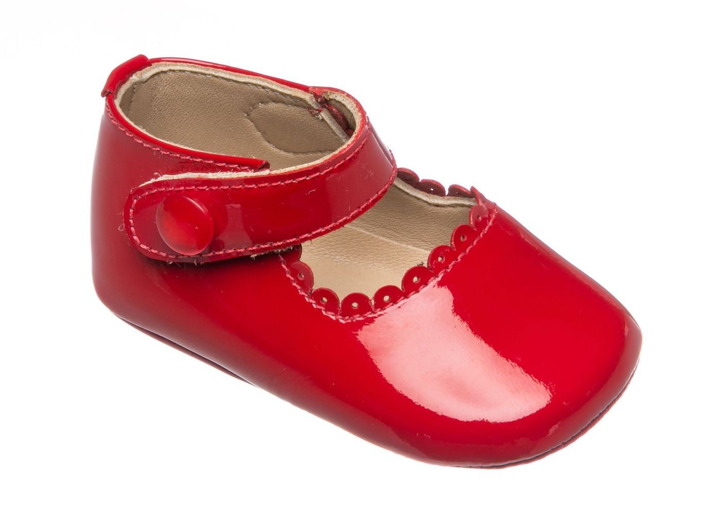 Elephantito Baby Shoes - Girls Mary Janes - Patent Red