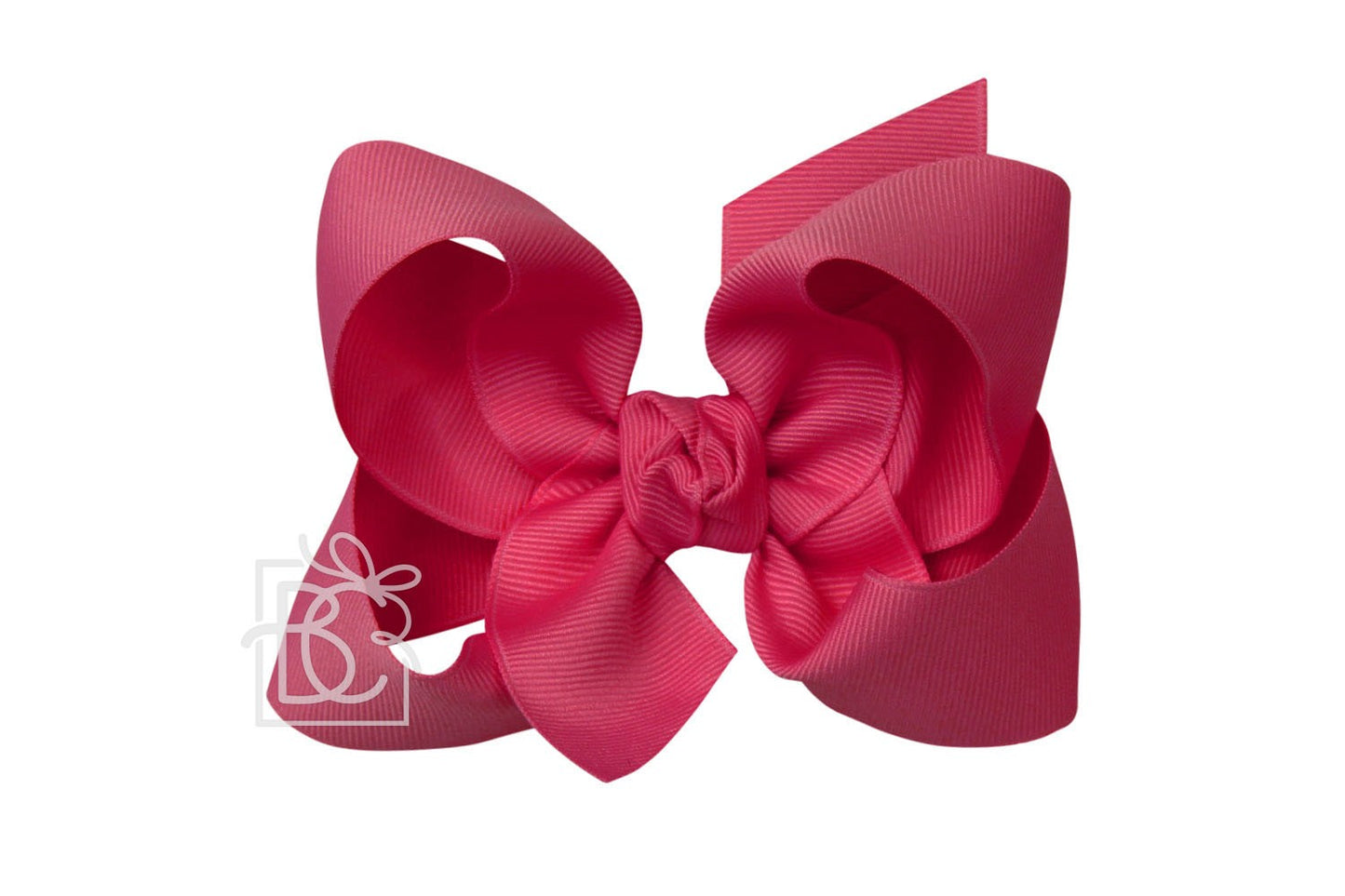Beyond Creations Girls Grosgrain Double Knot Bow on Clip - Fuchsia