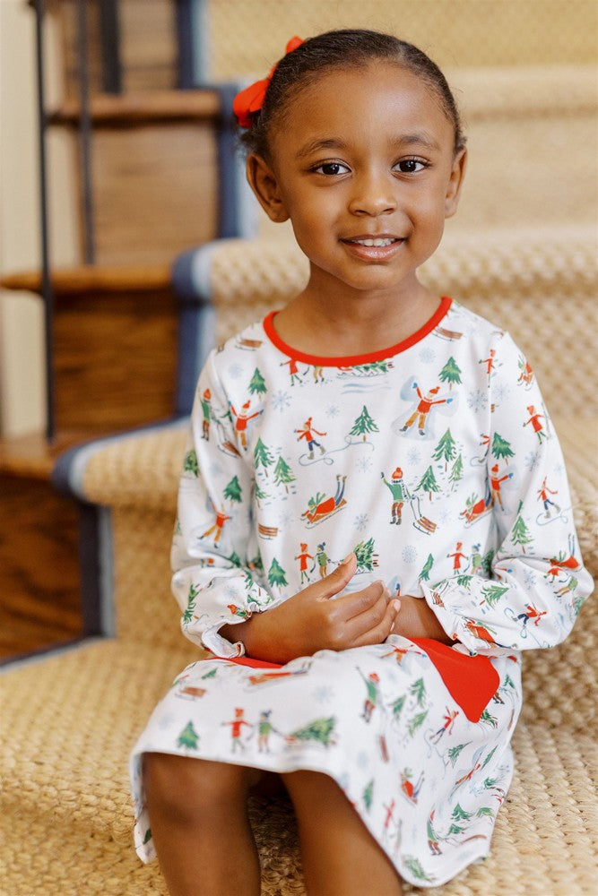 Proper Peony Pima Girls Christmas Wonderland A-Line Pocket Dress 5 Proper Peony Pima Girls Christmas Wonderland A-Line Pocket Dress 5