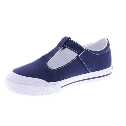 Footmates Girls Shoes - Drew Vulcanized Canvas Mary Janes - Navy Blue