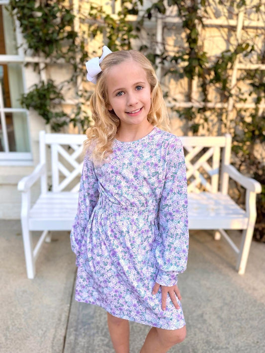 Be Elizabeth by James & Lottie Girls Lavender Floral Dress