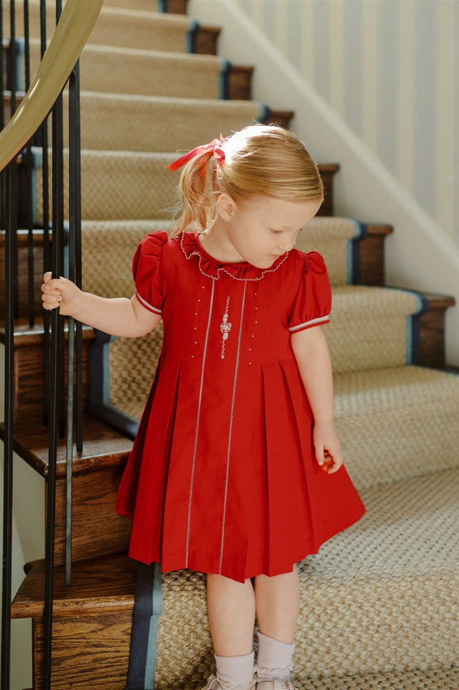 toddler red dress christmas Red Christmas Dress Toddler Red Velvet Collar Dress For Baby And Toddler Girls