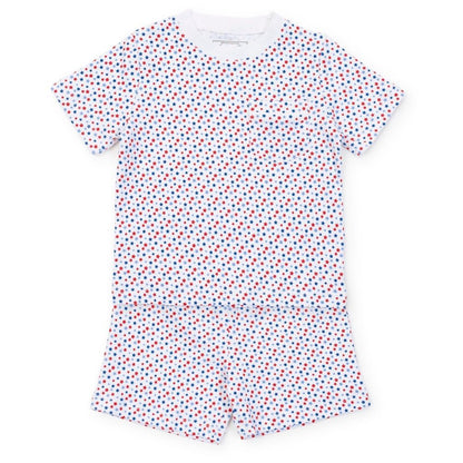 Lila & Hayes Boys Charles Short Pajamas Set - Star Spangled
