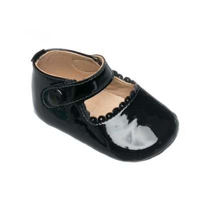 Elephantito Baby Shoes - Girls Mary Janes - Patent Black