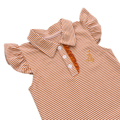 Itsy Bitsy Girls Game Day Cheer Dress - Texas Burnt Orange