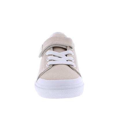 Footmates Kids Shoes - Jordan Vulcanized Canvas with Velcro - Stone