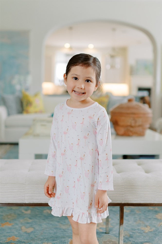 Proper Peony Pima Girls Pink Ballerinas Play Dress