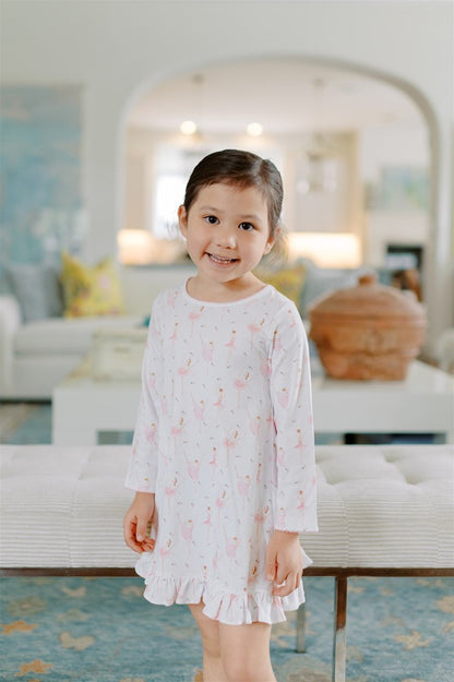 Proper Peony Pima Girls Pink Ballerinas Play Dress