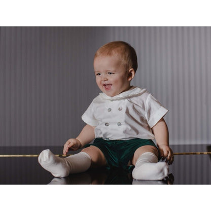 Sal & Pimenta Baby / Toddler Boys Dressy Set - Royal Emerald Green Velvet