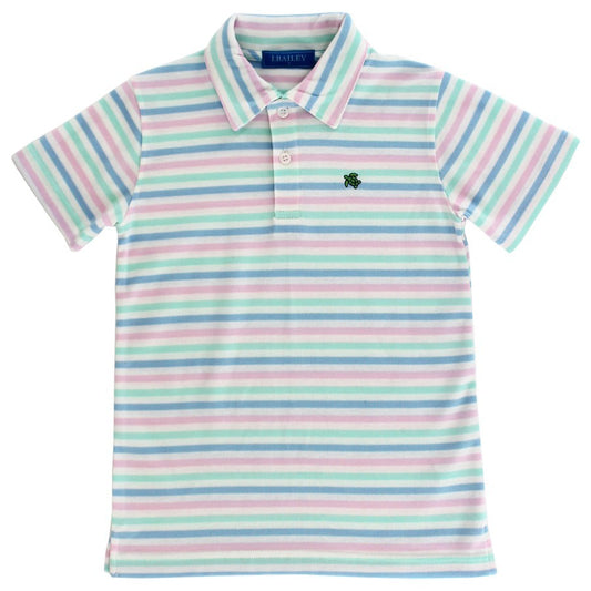 Bailey Boys J. Bailey Henry Polo Shirt - Stripes - Summer Pastels by Bailey Boys