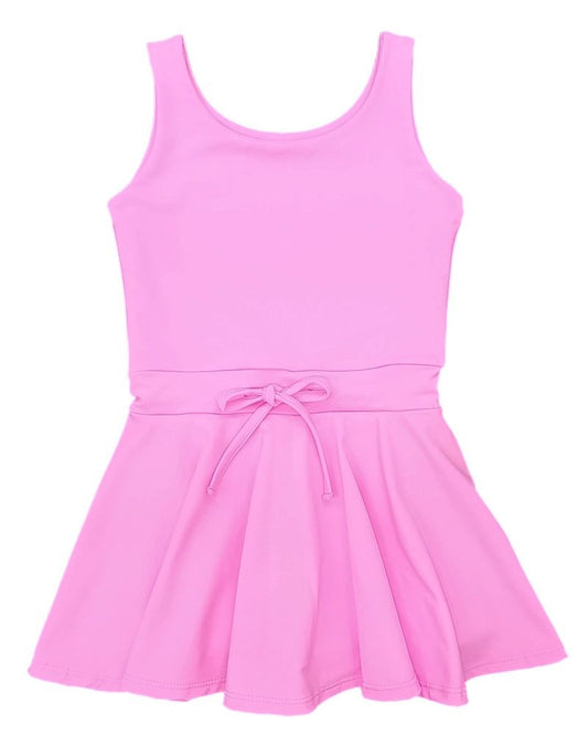 Be Elizabeth by James & Lottie Girls Athleisure Tennis Dress with Tie - Pink by James & Lottie