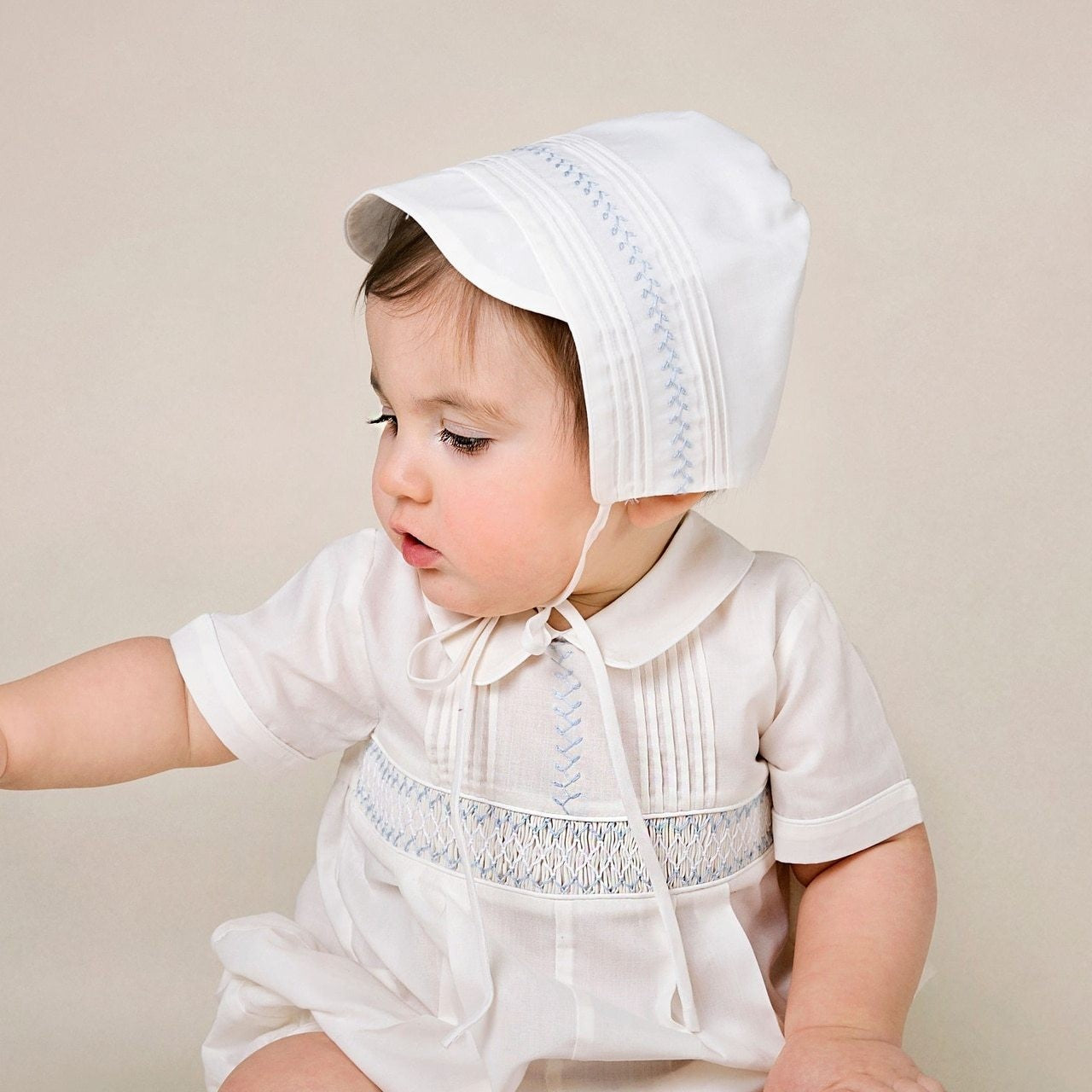 Feltman Brothers Baby Ivory / Blue Vintage Hat - Boy
