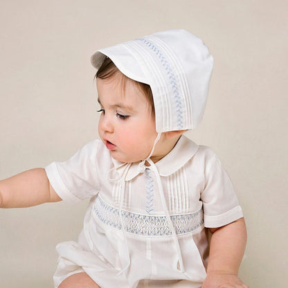 Feltman Brothers Baby Ivory / Blue Vintage Hat - Boy