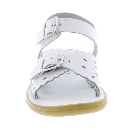 Footmates Girls Shoes - Classic Ariel Sandals - White