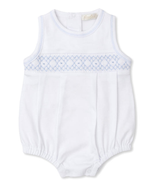 Kissy Kissy Baby Boys Sleeveless White Bubble - Smocked in Blue