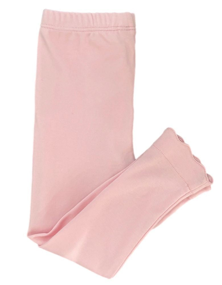 James & Lottie Girls Scalloped Leggings - Light Pink