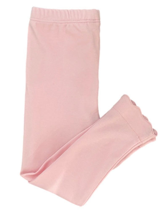 James & Lottie Girls Scalloped Leggings - Light Pink
