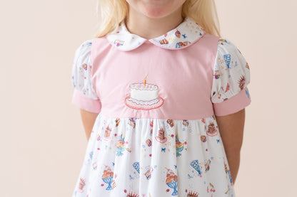 La Boutique by Dondolo Girls Dress - Pink Charlotte Birthday