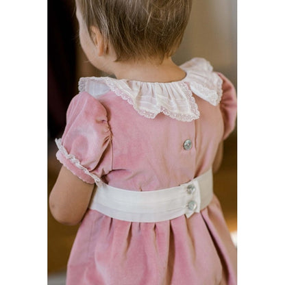 Sal & Pimenta Baby / Toddler Girls Dressy Bubble - Dusty Pink Velvet