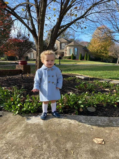Marae Boys Dress Coat - Double Breasted - Light Blue