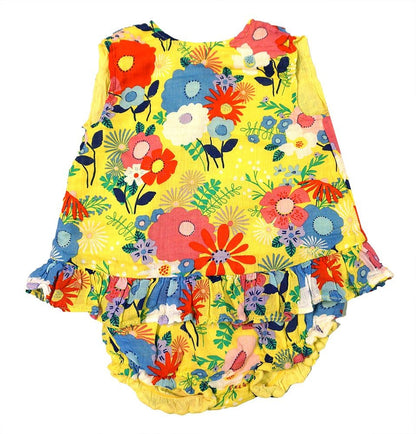 Angel Dear Baby Girls Flayaway Bloomers Set - Bright Yellow Floral