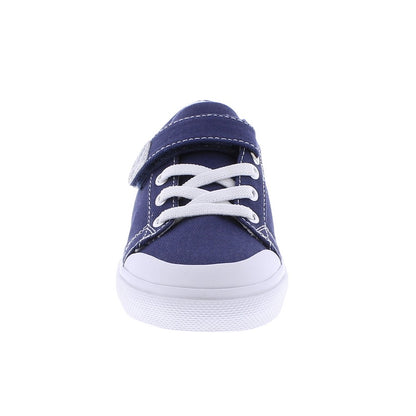 Footmates Kids Shoes - Jordan Vulcanized Canvas with Velcro - Navy Blue