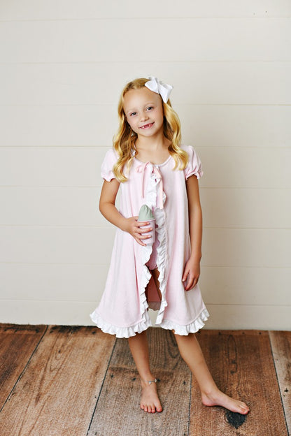 Swoon Baby Girls Ruffle Cover Up Dress - Pink