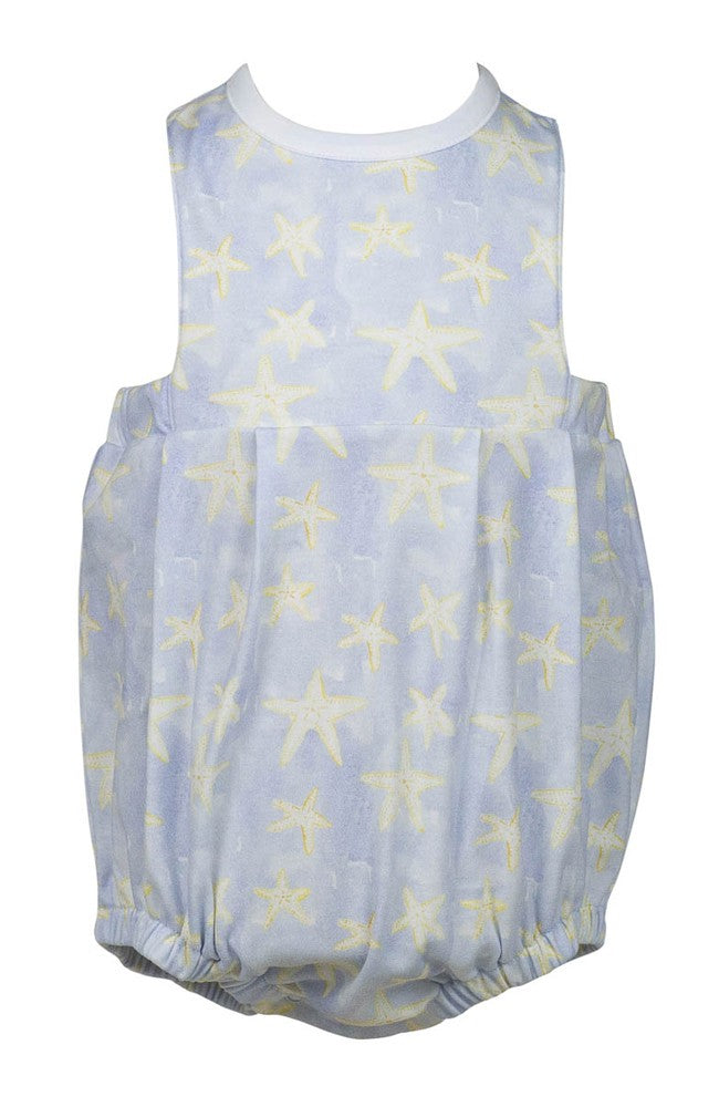 Proper Peony Pima Baby Boys Bubble - Blue Starfish