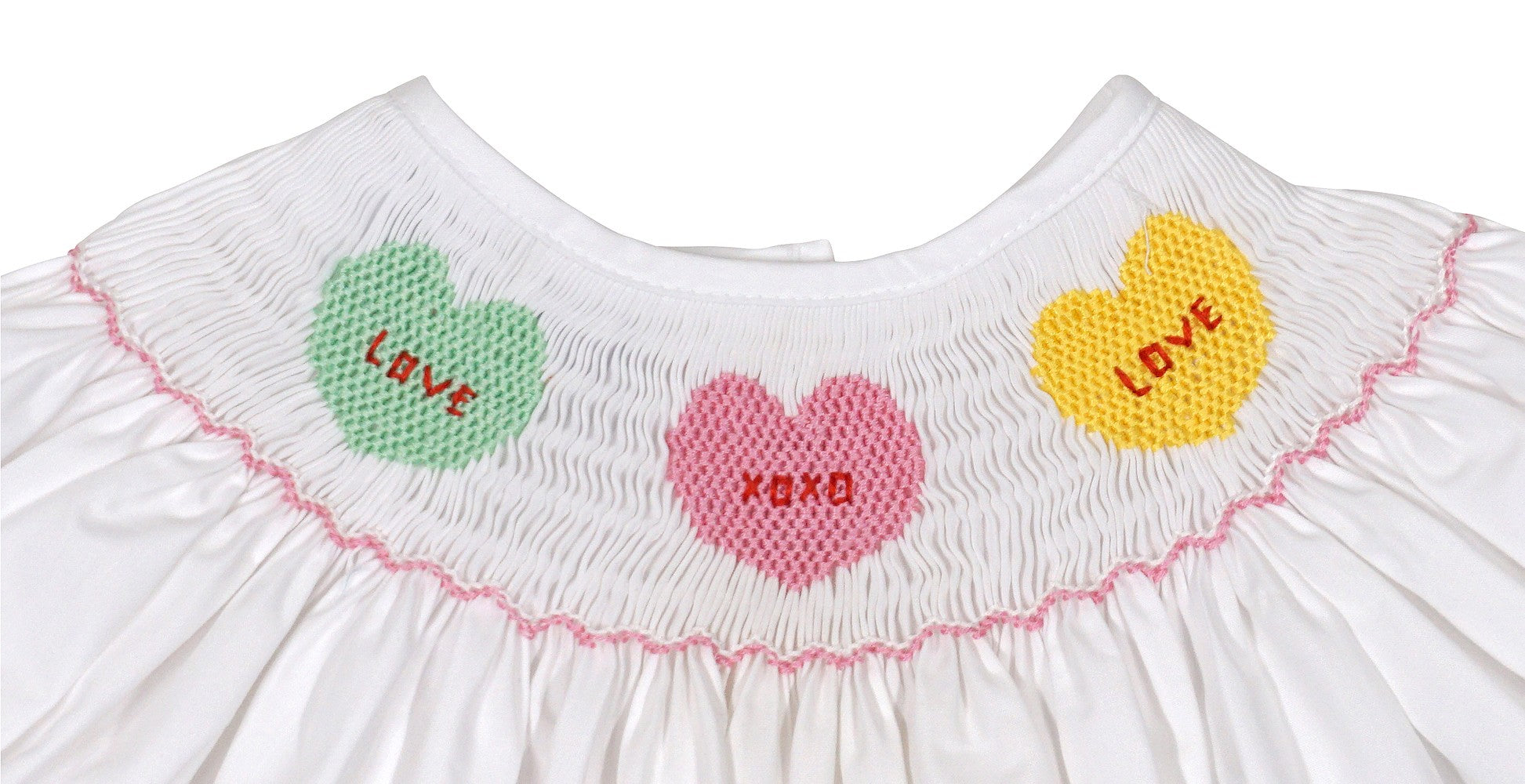 Anavini Baby / Toddler Girls White Smocked Dress Anavini Baby / Toddler Girls White Smocked Dress