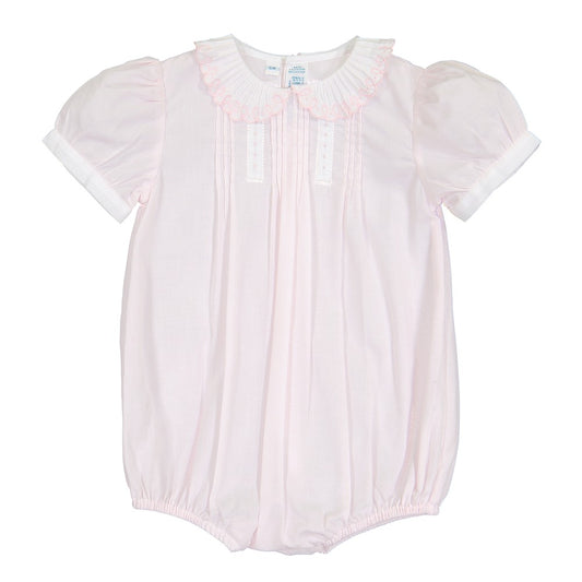 Feltman Brothers Baby Girls Vintage Scallop Collar Bubble - Pink