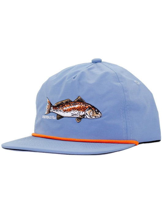 Properly Tied Boys Youth Rope Hat - Blue with Redfish