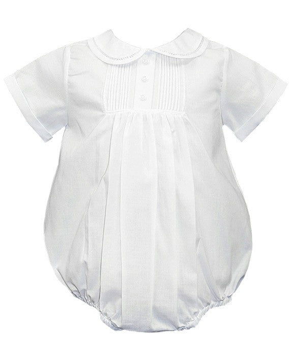 Feltman Brothers Infant Baby Boys Tucked Teenie Weenie Tuxedo Creeper Bubble - White