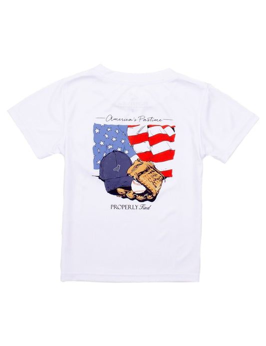 Properly Tied Boys Performance Tee Shirt - America's Pasttime Baseball