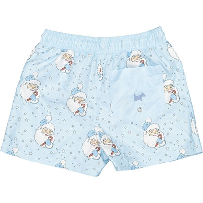 Sal & Pimenta Boys Swim Trunks - Santa Glows - Blue