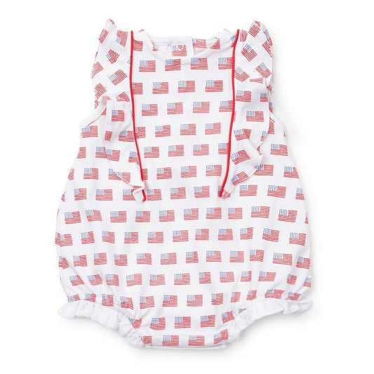 Lila & Hayes Baby Girls Mae Bubble - American Flag