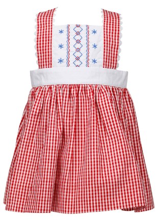 Proper Peony Girls Liberty Patriotic Dress - Red Gingham