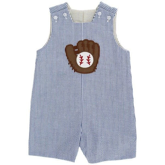 Bailey Boys Reversible Jon Jon - Blue with Baseball Reverses to Tan with Dog