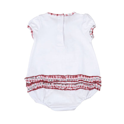 Magnolia Baby Girls Alabama Crimson Tide Applique Ruffle Bubble