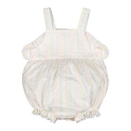 Sal & Pimenta Girls Bubble - Neon Pastel Stripes with Bows on Front