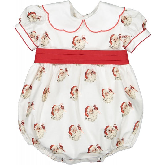 Sal & Pimenta Girls Christmas Bubble - Classic Santa with Red Waist