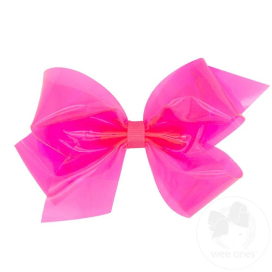 Wee Ones Girls Vinyl Splash Bow for Pool & Beach - Hot Pink